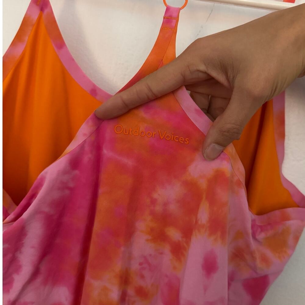 Outdoor Voices The Exercise Dress in Pink and Orange Tie Dye Size Medium - Picture 4 of 6
